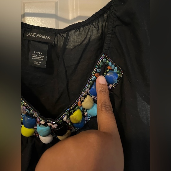 Lane Bryant, sleeveless tunic with beads around neck 22/24 - Picture 2 of 3